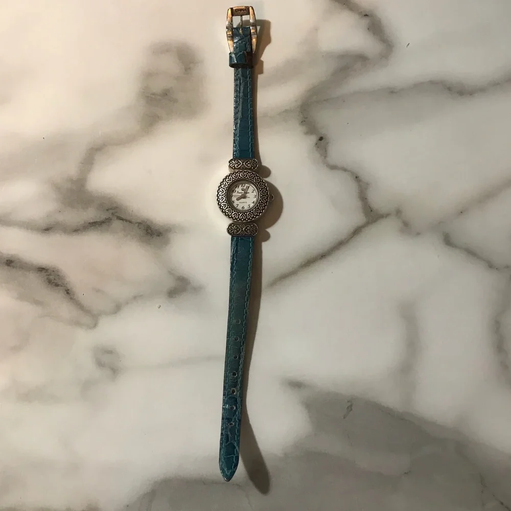Premiere Designs interchangeable Watch with leather‎ band.